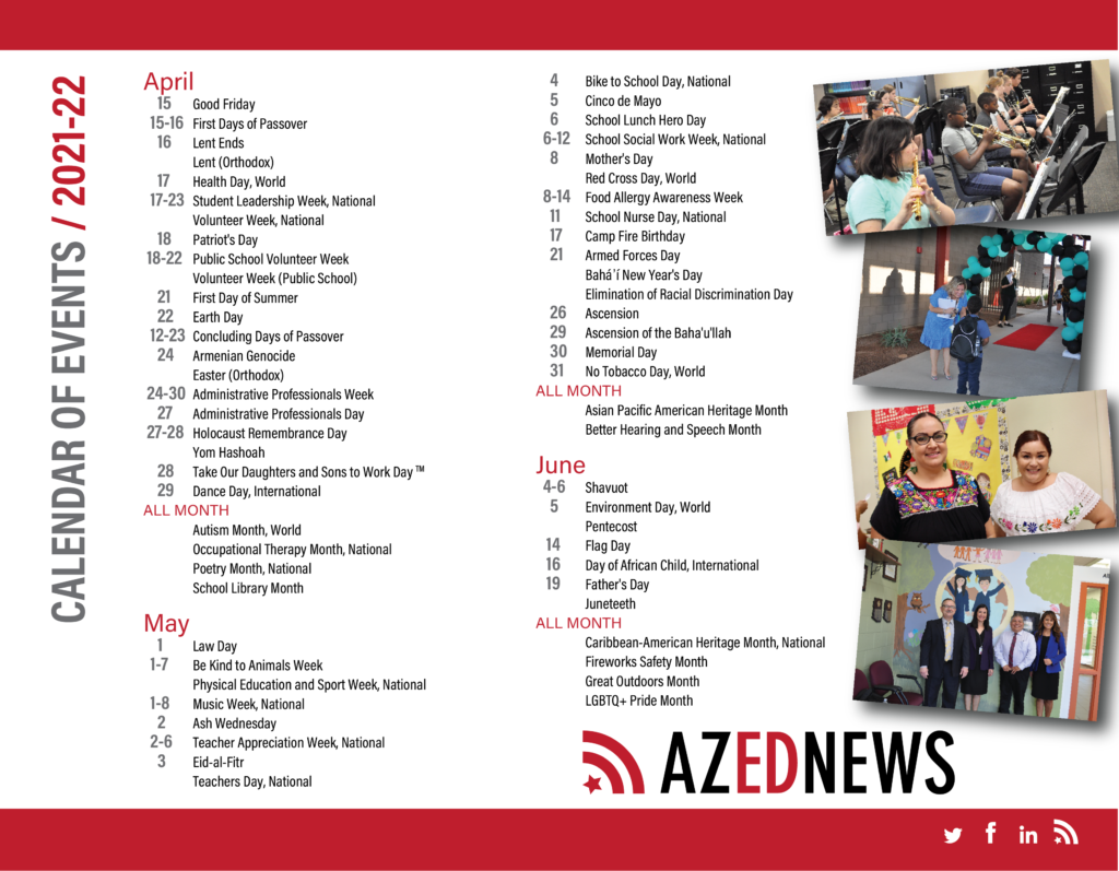 看一下，然后打印或发布Azednews'2021-22学年日历Azednews_calendar_11x17-04-1024x797
